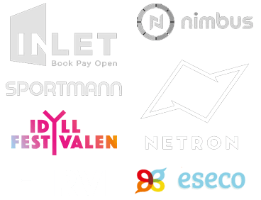 Logoer av partnere og kunder